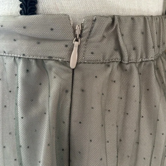 🐦⬛ H&M Tulle Swiss French Dot A-line midi Skirt size 12 - Picture 5 of 11